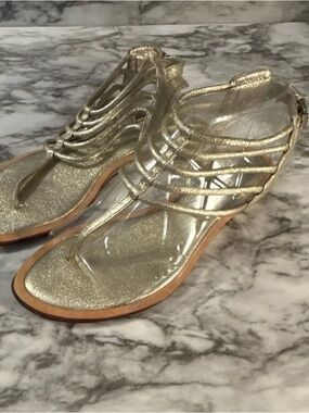 Dolce Vita Metallic Gold Strappy Gladiator Sandals